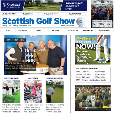 Scottish Golf Show website
