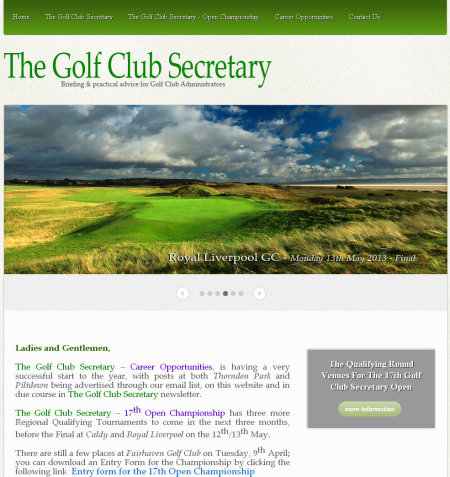 Golf Club Secretary website