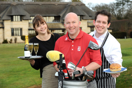 Meet the Team.... Drink, Golf and Food (from left) Larissa Thornhill, PGA Golf Professional Rich Alderson and the chef at The Pavilion Gary Keattch 