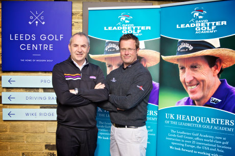 Nigel Sweet (left), LGC Operations Manger, and Chris Parker, Head Pro at the New David Leadbetter Academy 