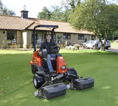Head greenkeeper Andrew Percival has been able to increase the height of cut and increase green speed at Masham Golf Club