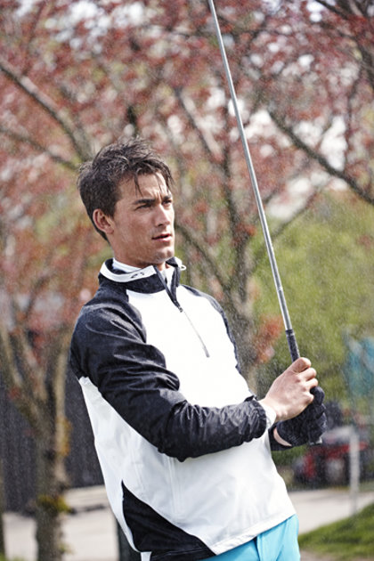 The Barton StretchLite™ jacket is believed to be the most stretchable lightweight waterproof jacket in golf