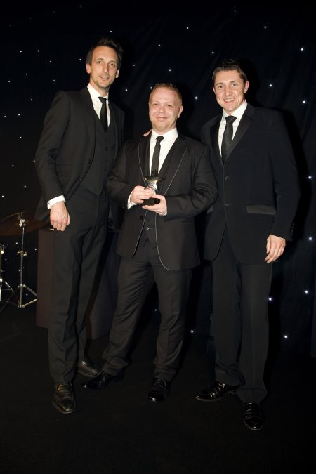 DGUK ECMOD award winners Neil Rowett (centre) and Steve Lewis (right)