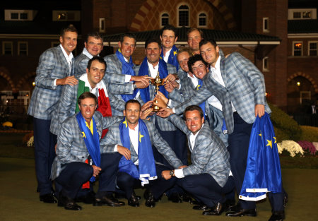 Europe’s victorious 2012 Ryder Cup Team (© Getty Images)