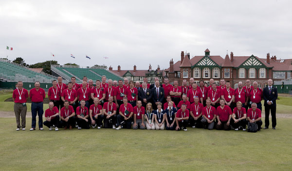 The BIGGA Open Support Team on the 18th fairway at Lytham last year