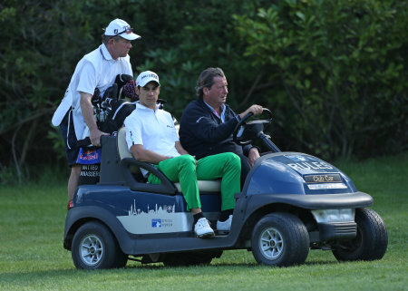 Club Car in action during the BMW PGA Championship play-off