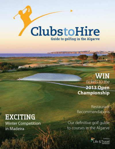 Front cover of the ClubstoHire Guide to Golf on the Algarve