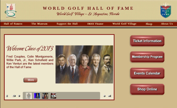 World Golf Hall of Fame website