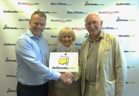 Mike and Min Woodward along with Managing Director of Golfbreaks.com, Steve Hemsworth