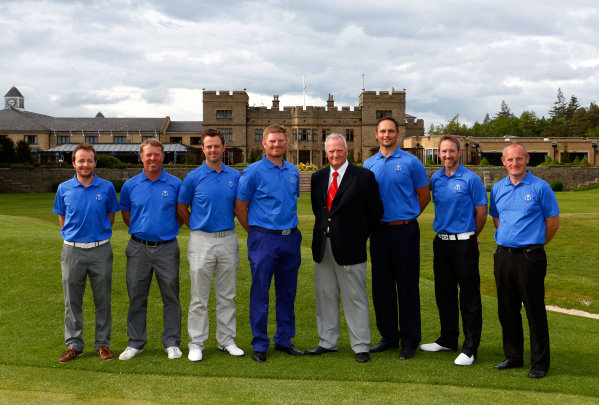 Nicholas Brennan, Jonathan Barnes, Benn Barham, Gareth Wright, Russell Weir (PGA Cup captain), David Callaway, Graham Fox and Dan Greenwood (courtesy of Paul Thomas at Getty Images)