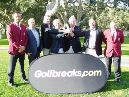 2013 winning team:  Sweden’s Peter Dahlberg and his team, together with the two PGA Tournament Directors and Jim Long, Golfbreaks.com.