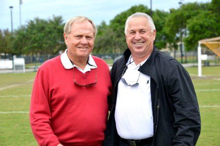 Terry Anton (right) with Jack Nicklaus