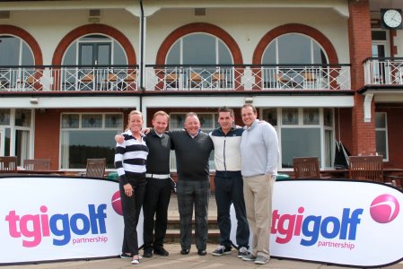 The winning team from TGI Golf’s Northern England event at Fairhaven. From left: Marie Olsson, Simon Squires, Eddie Reid, Ben Rhodes and TGI Golf Partner Sean Wright