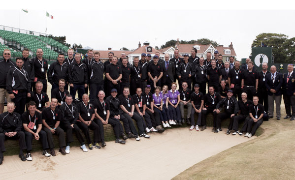 Full BIGGA team picture on the 18th fairway after Mickelson’s victory