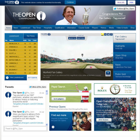 Open Championship website