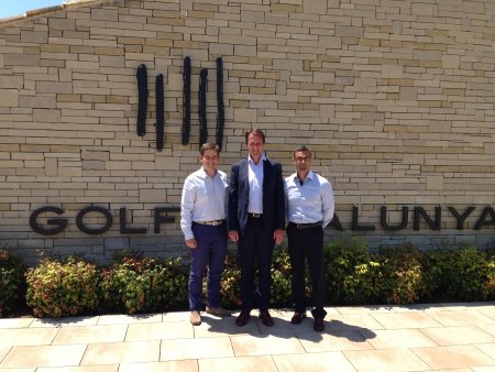 David MacLaren (centre), Director of Property & Venue Development, European Tour; Julio Delgado (right), CEO of PGA Catalunya Resort; and Miguel Girbes (left), Golf Manager at PGA Catalunya Resort