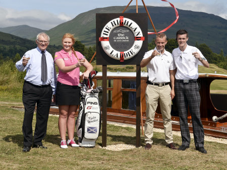 Stephen Carter OBE, Chairman, De Vere Cameron House; Kylie Walker, Ladies European Tour Professional; Ross Whitfield, General Manager, The Carrick on Loch Lomond; and Ewan Grimes, Assistant Golf Operation Manager