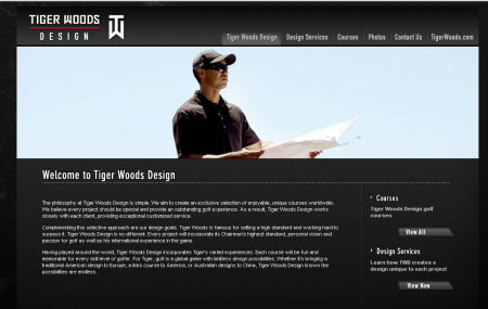 Tiger Woods Design website