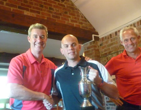 Keith Davies, Captain of the Battle Back team, with Andy Brown and Kevin Hart