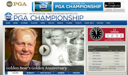 PGA Championship website grab