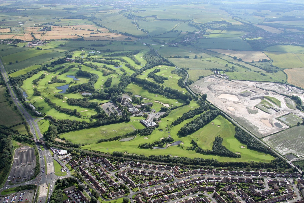 Ramside Hall Hotel and Golf club aerial view 