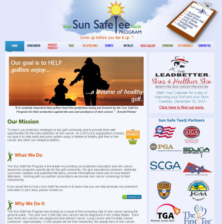 Sun Safe Tee website
