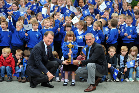 The Ryder Cup on a school visit to Auchterarder