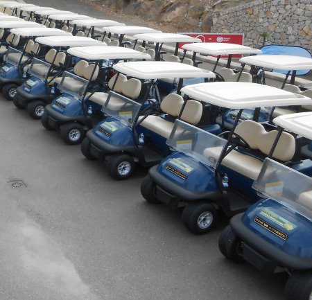 New Club Car fleet at Golf de Andratx, Mallorca 