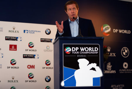 George O'Grady announcing Race to Dubai extension