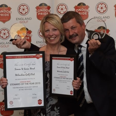 Simon and Karen Ward are pictured at the presentation ceremony (image copyright Gill Shaw)