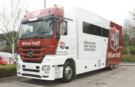 The Wilson Staff Tour Truck that will be visiting the London Golf Show