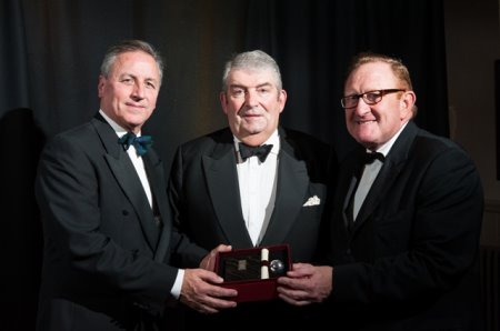 (left to right) Stewart Walker, Chair, Golf Tourism Scotland; Douglas Connon, Head of Corporate Events at Aberdeen Asset Management; RichardHills, European Ryder Cup Director