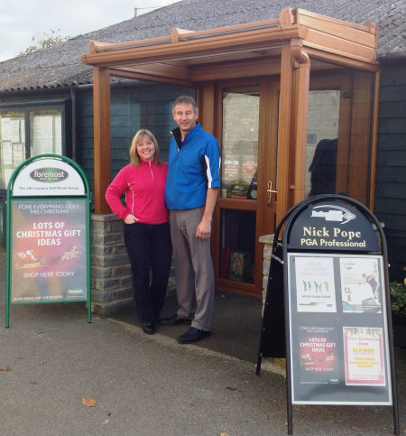 Nick and Carole Pope from the Isle of Wedmore Golf Club in Somerset 