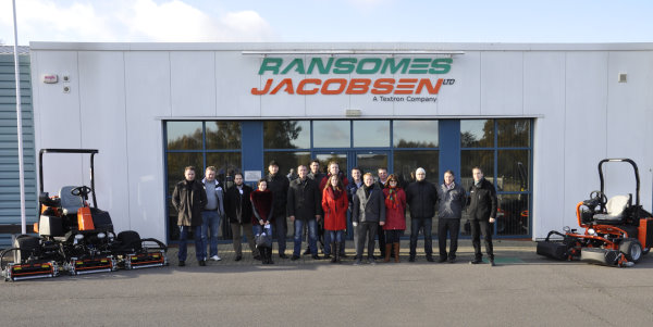 The Russian delegation who visited Ransomes Jacobsen in November