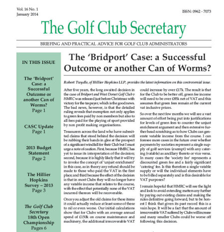 Golf Club Secretary front cover