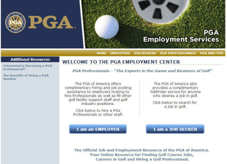 PGA Employment Services website
