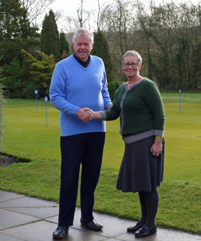 Club chairman Peter Johnson with new general manager Sue McDevitt