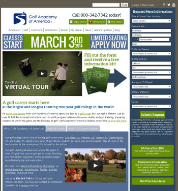Golf Academy of America website