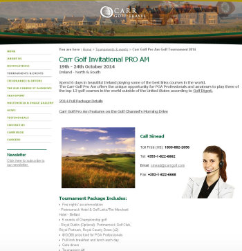 Carr Golf Invitational website