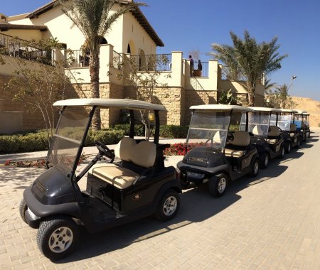 The new Club Car fleet at Emaar’s Uptown Cairo resort, Egypt
