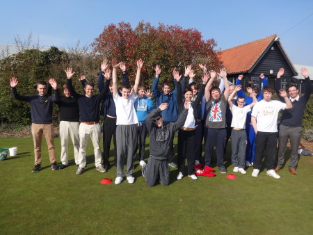 The special needs children from the EndeavourSchool in the Initiative enjoying their class at the Little Channels Golf Centre in Essex