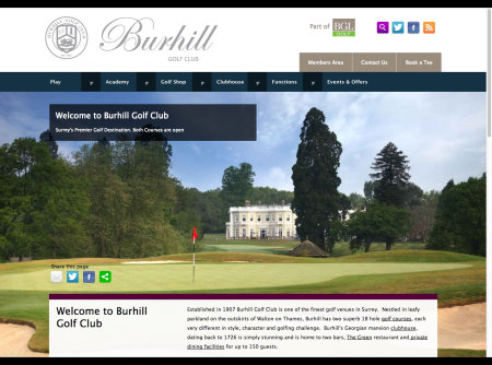 The new responsive website for BGL Golf flagship venue, Burhill Golf Club