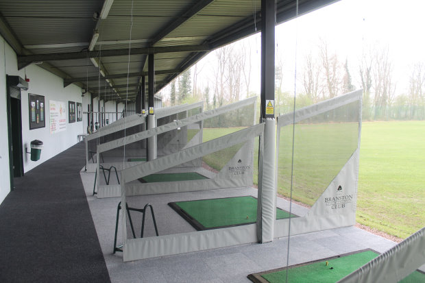 New driving range bays at Branston Golf and Country Club