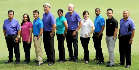 Staff and Officials of The Asian Tour posing in their latest abacus® apparel