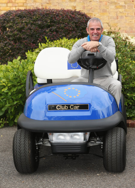 Paul McGinley, European Ryder Cup Team Captain, with his Captain’s Club Car 