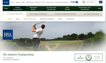 Amateur Championship website
