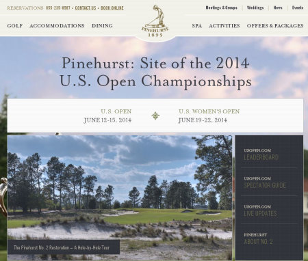 Pinehurst website grab