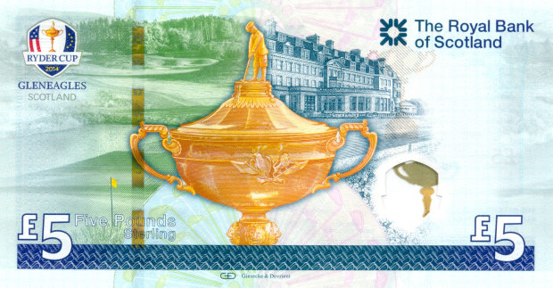 Ryder Cup Bank Note (reverse)