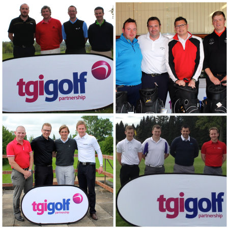 Winners of the TGI Golf Days (clockwise from top left) at Slieve Russell, Moor Allerton, Downfield and St Neots