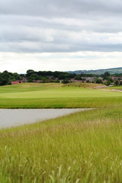 View of the 16th green Ramside Cathedral Course with Durham Cathedral in the backdrop